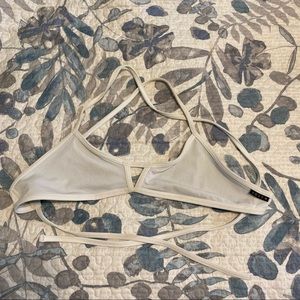 White Jolyn tie back bikini top